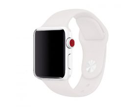 Ремешок силиконовый для Apple Watch 42-44 мм цвет белый размер ML тех. пак