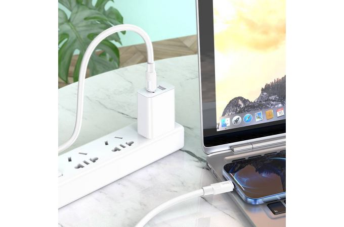 Кабель USB Type-C - Lightning HOCO X84 (белый) 1м