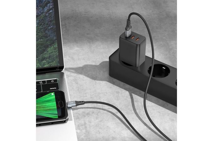 Кабель USB - MicroUSB HOCO X92 (черный) силиконовый 3м