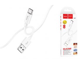 Кабель USB - USB Type-C HOCO X87 силиконовый (белый) 1м