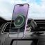 Держатель автомобильный для телефона HOCO HW6 Vision metal magnetic wireless fast charging car holder (в воздуховод) черно-серый