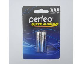 Батарейка алкалиновая Perfeo LR03 AAA/2BL Super Alkaline цена за блистер 2  шт (не MINI) (УЦЕНКА! МЯТАЯ УПАКОВКА)