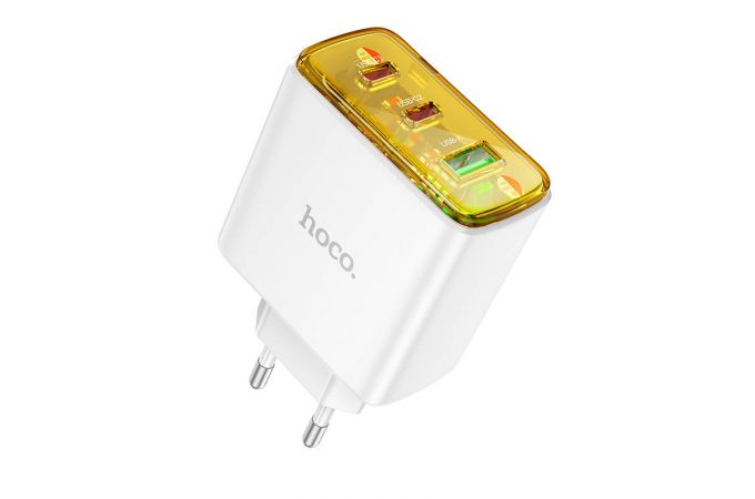 Сетевое зарядное устройство 2USB-C + USB HOCO CS44A Smart PD65W + QC3.0 (черный)