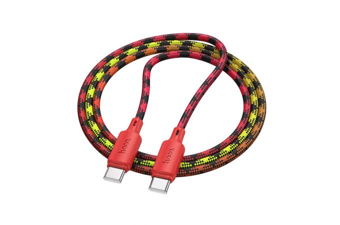 Кабель USB Type-C - USB Type-C HOCO X116 Meridian 60W (красный градиент)