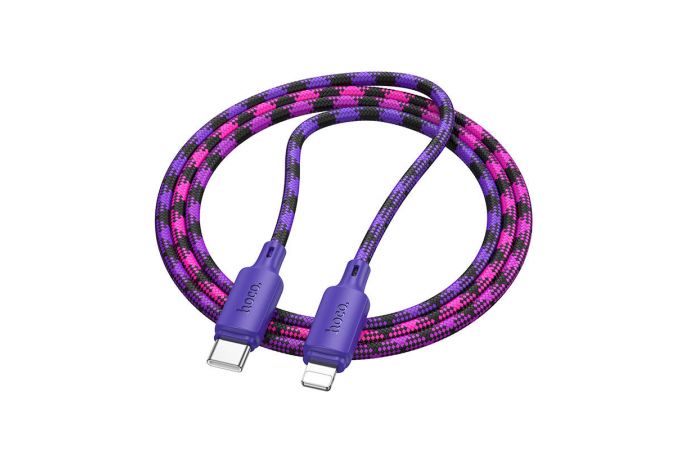 Кабель USB Type-C - Lightning HOCO X116 Meridian PD (фиолетовый градиент)