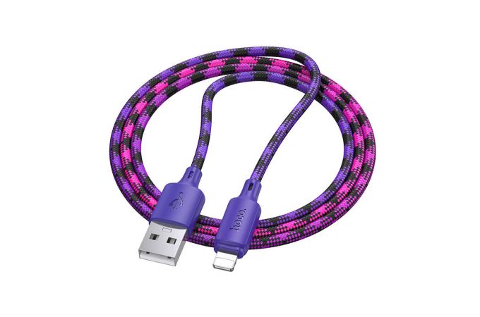 Кабель USB - Lightning HOCO X116 Meridian (фиолетовый градиент)