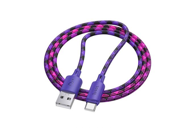Кабель USB - USB Type-C HOCO X116 Meridian (фиолетовый градиент)