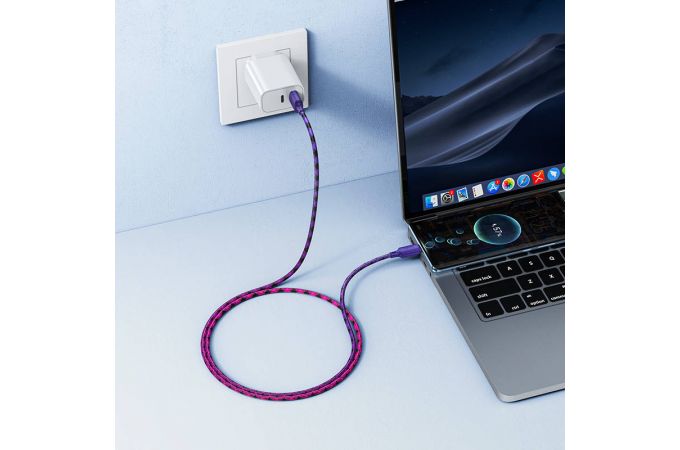 Кабель USB - USB Type-C HOCO X116 Meridian (фиолетовый градиент)