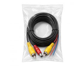 Видеокабель для камер заднего вида авто TDS TS-CAU76 (RCA - RCA + DC, 10М)