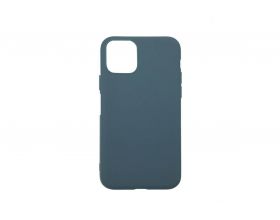 Чехол силиконовый iPhone 11 Pro Max (6.5) тонкий (серо-зеленый)