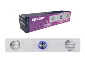 Колонка-саундбар Perfeo "MELODY", мощность 6 Вт, USB, пластик, белый PF_A4339 (У)