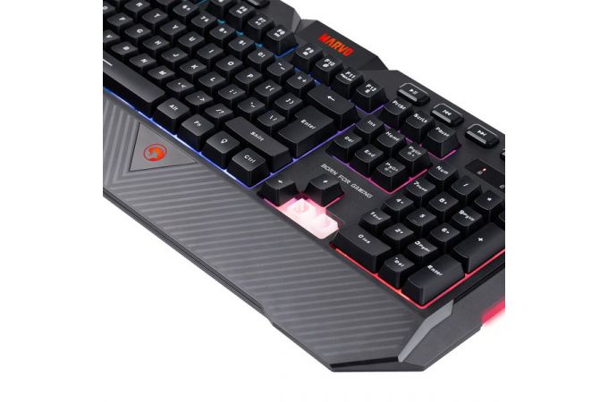 Клавиатура игровая проводная MARVO K656, подсветка RGB, 112 кл., USB (черный)