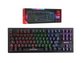 Клавиатура игровая механическая проводная MARVO KG901, подсветка RGB, 87 кл. USB (чёрный)