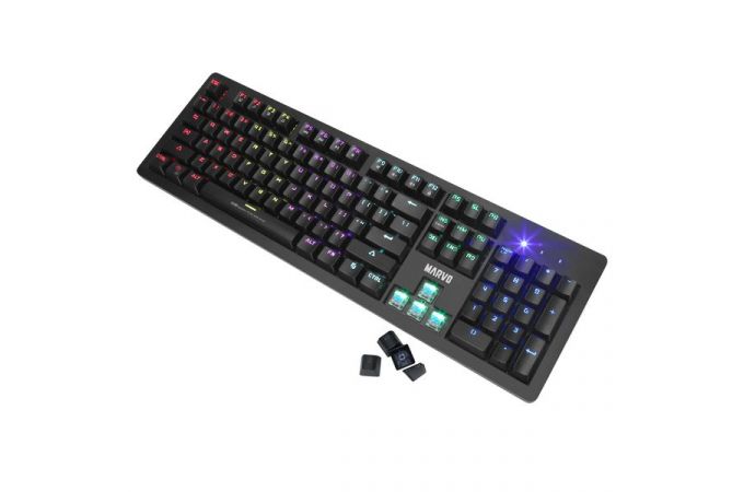 Клавиатура игровая механическая проводная MARVO KG916, подсветка RGB, 104 кл. USB (чёрный)