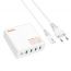 Сетевое зарядное устройство 4USB + USB-C HOCO C114A Vision PD65W Fast Charging 3.0 (белый)