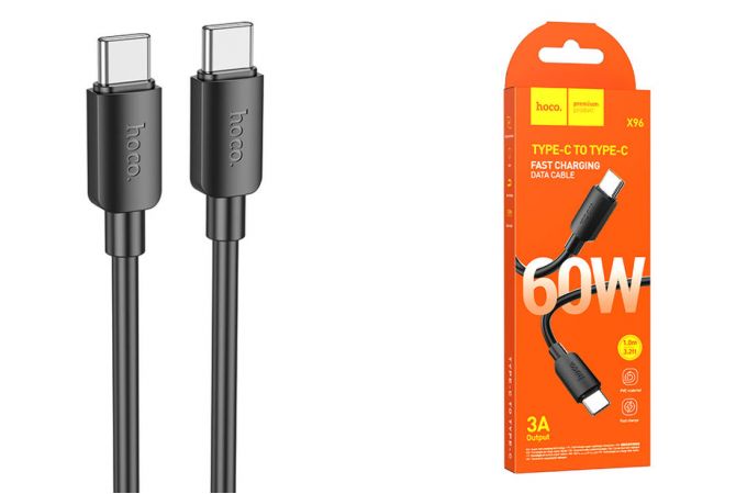 Кабель USB Type-C - USB Type-C HOCO X96 PD60W (черный) 1м