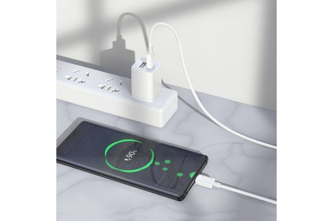 Кабель USB Type-C - USB Type-C HOCO X73 PD60W (белый) 1м