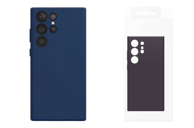 Чехол для Samsung S23 Ultra Leather Case MagSafe (темно-синий)