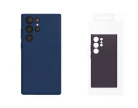 Чехол для Samsung S24 Ultra Leather Case MagSafe (темно-синий)