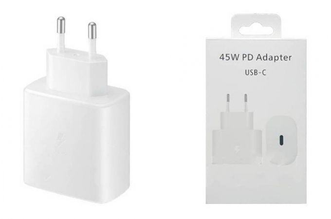 Сетевое зарядное устройство USB-C Samsung PD Adapter 45W (or.) (белый)