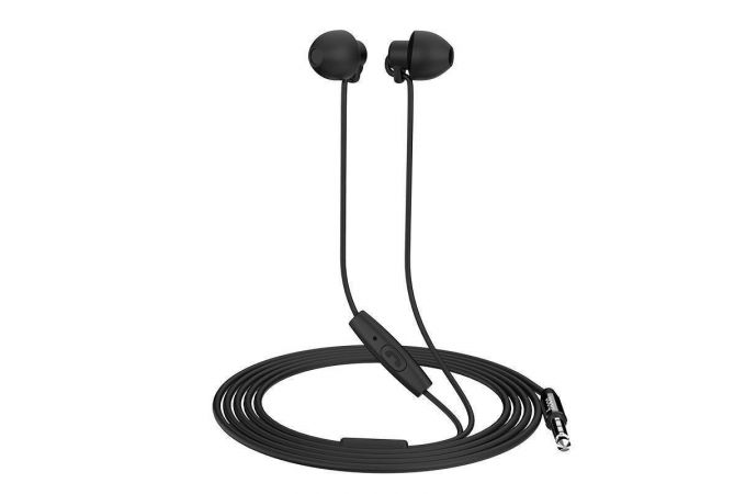 Наушники вакуумные проводные HOCO M56 Audio dream universal earphones with mic (черный)