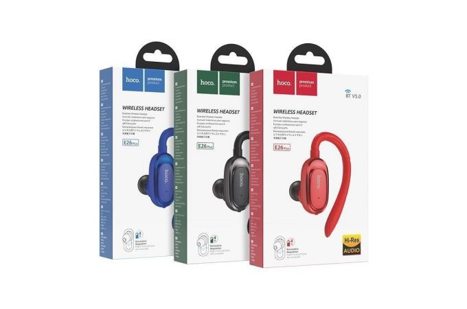 Bluetooth гарнитура HOCO E26 Plus (черный)