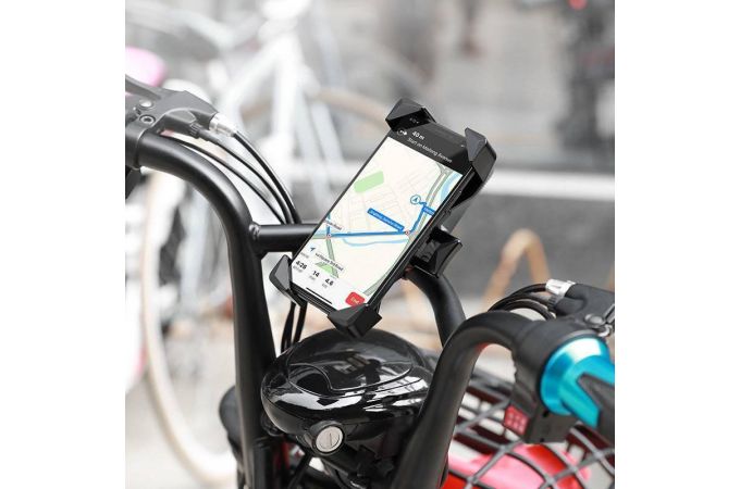 Держатель велосипедный для телефона HOCO CA58 универсальный на руль мототехники (черный)