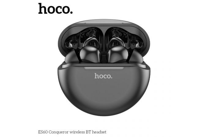 Наушники вакуумные беспроводные HOCO ES60 Conqueror TWS wiereless headset Bluetooth (черный)