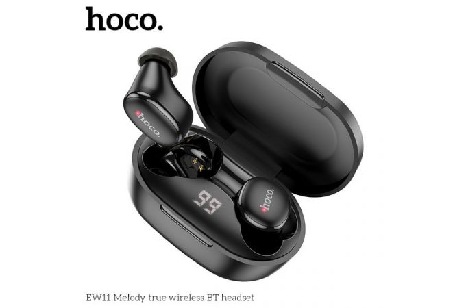 Наушники вакуумные беспроводные HOCO EW11 Melody true wireless BT headset Bluetooth (черный)