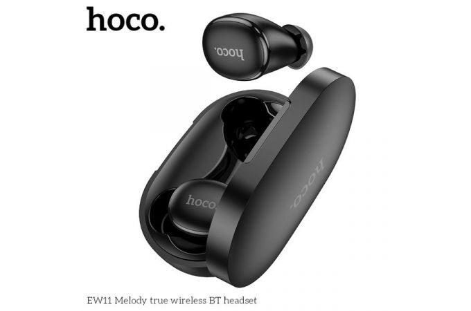 Наушники вакуумные беспроводные HOCO EW11 Melody true wireless BT headset Bluetooth (черный)