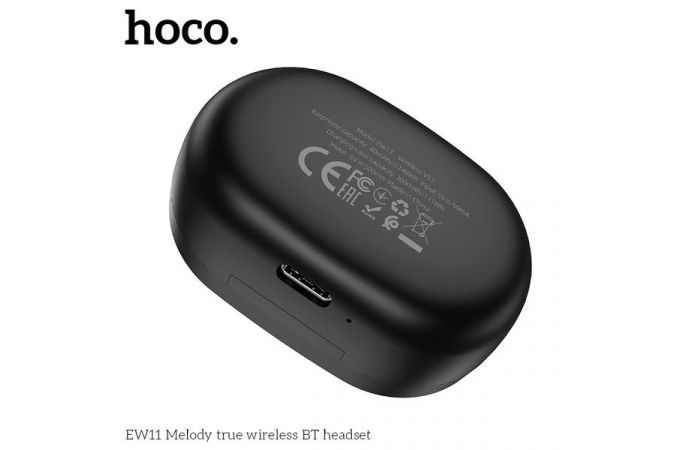 Наушники вакуумные беспроводные HOCO EW11 Melody true wireless BT headset Bluetooth (черный)