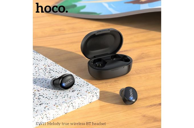 Наушники вакуумные беспроводные HOCO EW11 Melody true wireless BT headset Bluetooth (черный)