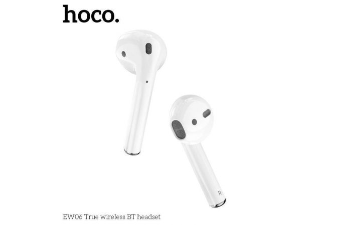 Наушники вакуумные беспроводные HOCO EW06 True wireless BT headset Bluetooth (белый)