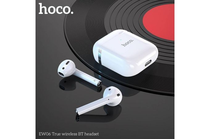Наушники вакуумные беспроводные HOCO EW06 True wireless BT headset Bluetooth (белый)