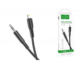 Переходник кабель HOCO UPA18 Jack 3.5mm - Lightning (черный) 1м