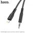 Переходник кабель HOCO UPA18 Jack 3.5mm - Lightning (черный) 1м