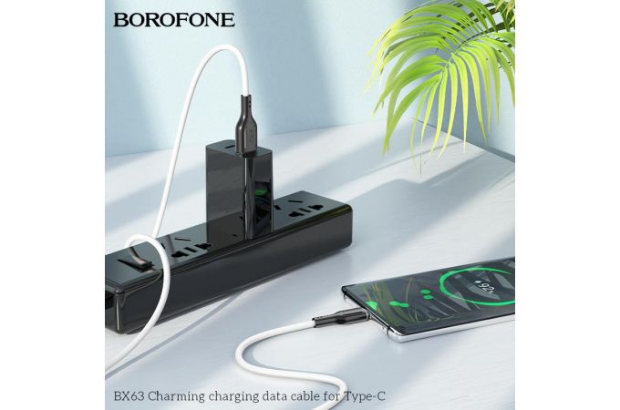 Кабель USB - USB Type-C BOROFONE BX63, 3A (белый) 1м