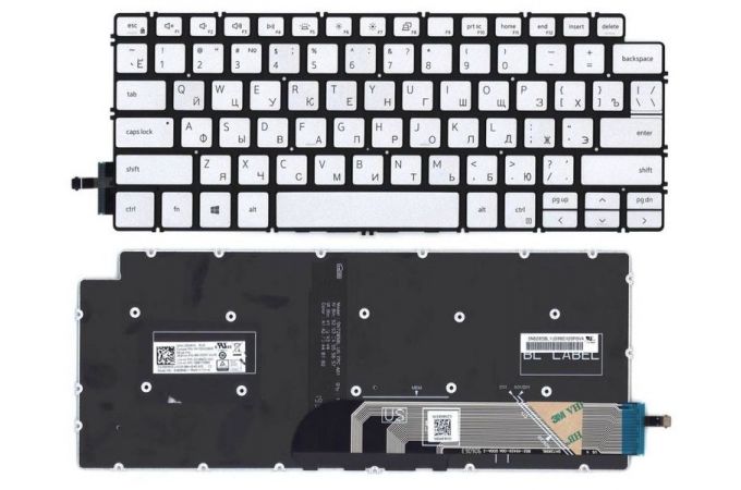 Клавиатура для ноутбука Dell 14-5390 серебристая
