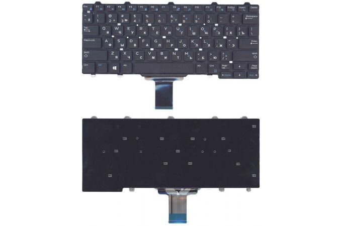 Клавиатура для ноутбука Dell E5250 E7250 черная без подсветки