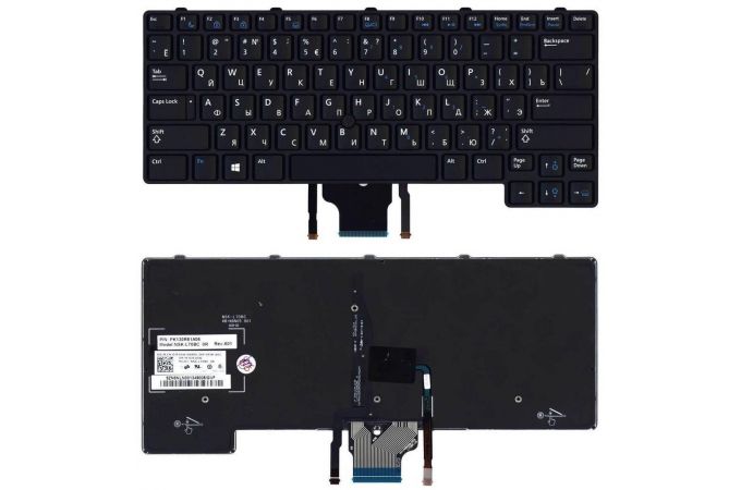 Клавиатура для ноутбука Dell E6430U черная с указателем с подсветкой