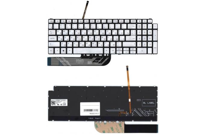 Клавиатура для ноутбука Dell Inspiron 5584 серебристая