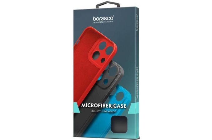 Чехол BoraSCO Soft Touch iPhone 15 Plus фиолетовый (72420) силиконовый с микрофиброй