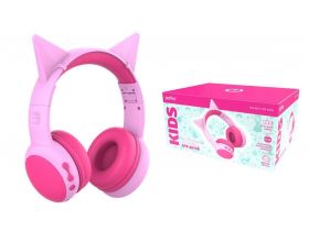 Наушники мониторные беспроводные Perfeo BT детские KIDS PF_B4862 Bluetooth (розовый)