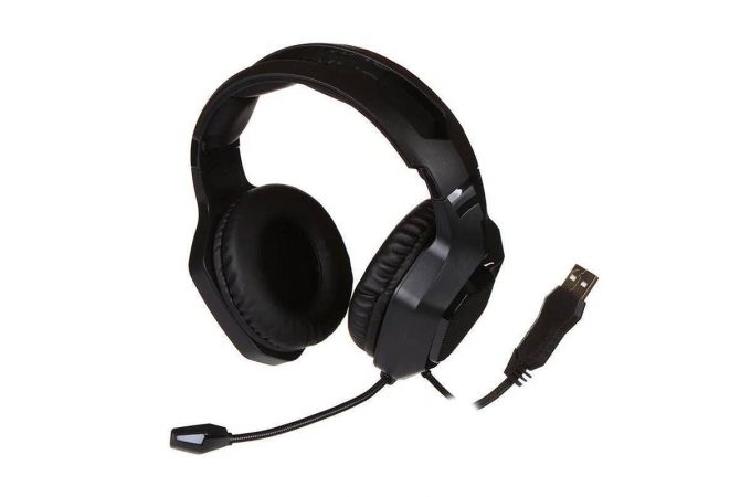 Наушники мониторные проводные Perfeo THRAEX PF_B4860 2,2м, USB, звук. 7.1, LED подсветка (черный) (У)