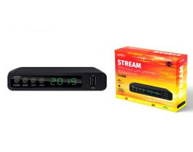 ТВ приставка Perfeo DVB-T2/C "STREAM" для цифр.TV, Wi-Fi, IPTV, HDMI, 2 USB PF_A4351