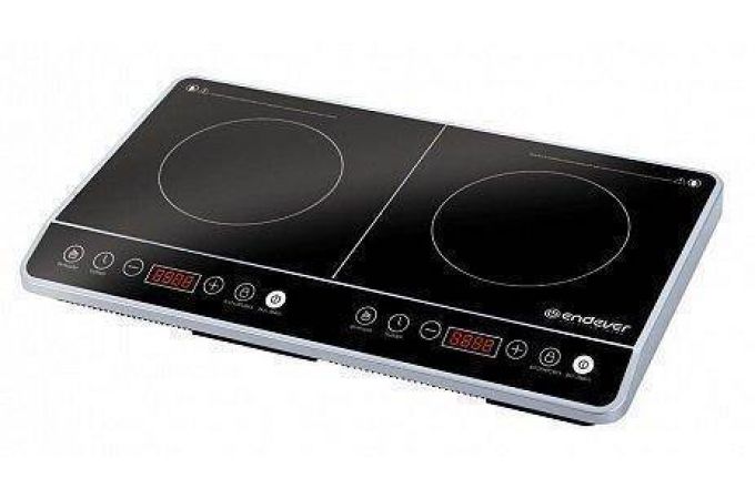 Плитка электрическая ENDEVER Skyline IP-44 черный 2200Вт+2200Вт, инд , таймер, 8 прог., 20кг+20кг
