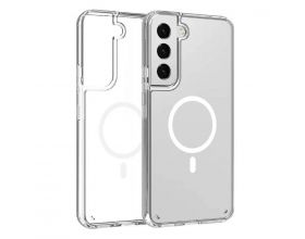 Чехол для Samsung S22 с силиконовым бампером MagSafe (прозрачный)