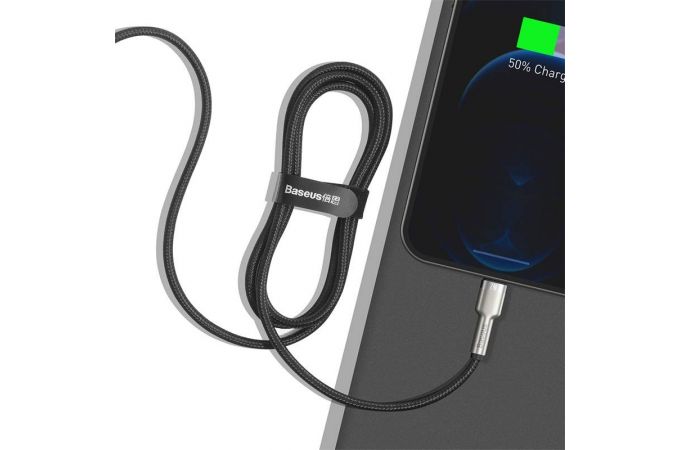 Кабель USB - Lightning BASEUS Cafule 2.4А (черный) 1м