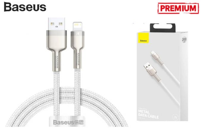 Кабель USB - Lightning BASEUS Cafule, 2.4А (белый) 2м