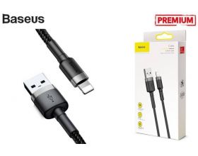 Кабель USB - Lightning BASEUS Cafule, 2А (серый+черный) 3м